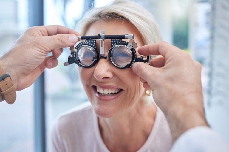 happy customer in a vision test or eye exam for ey 2023 02 15 00 25 42 utc 1