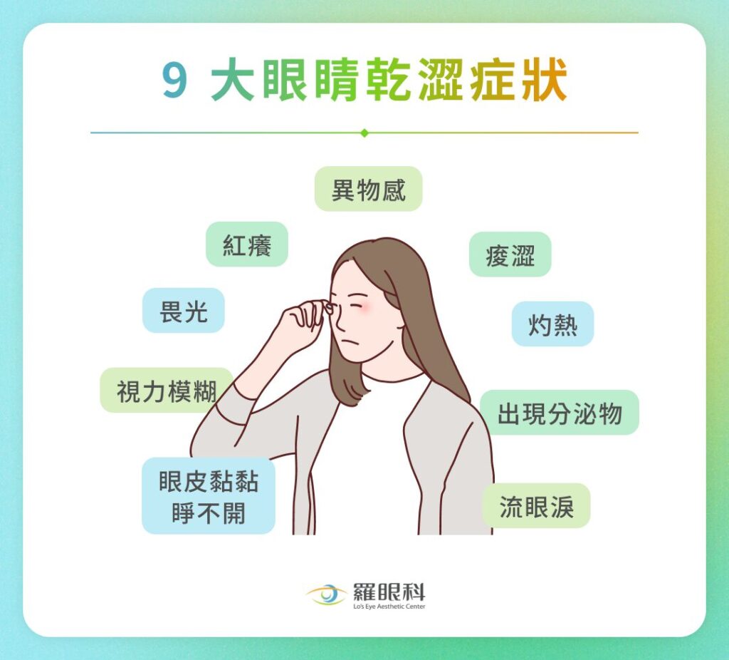 常見的 9 種眼睛乾症狀