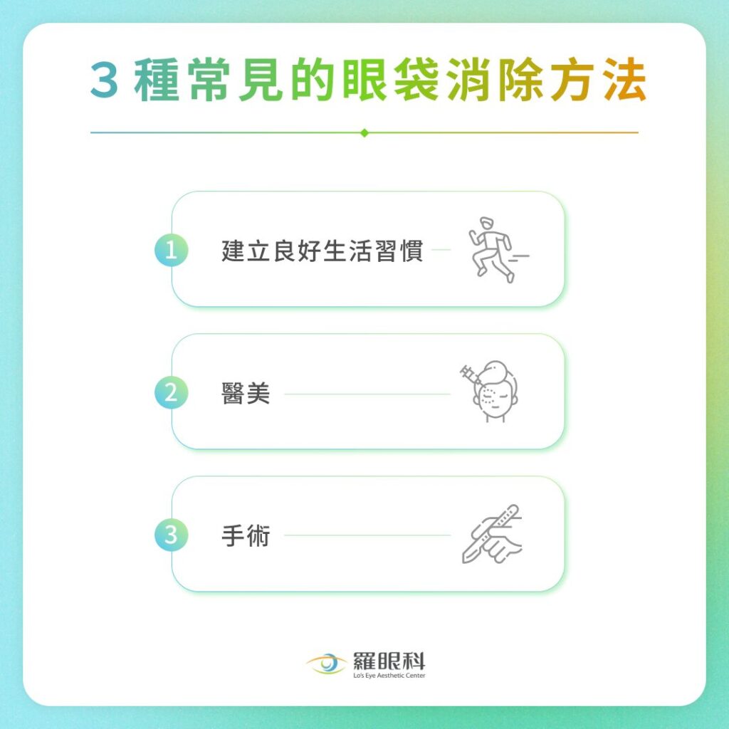 眼袋消除方式有哪些?一文掌握5大眼袋成因、3種眼袋消除方法 4 3 種常見眼袋消除方法